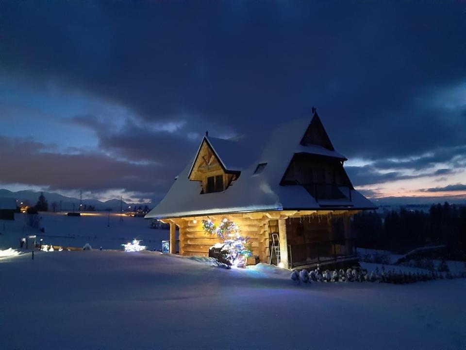 Góralski domek z bali SAŁAS Zab Exterior foto