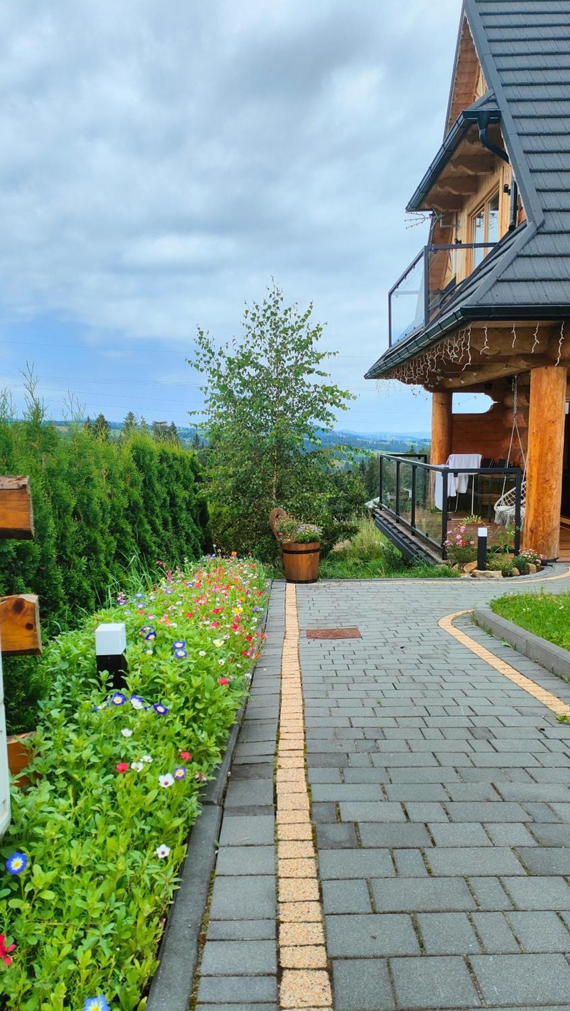 Góralski domek z bali SAŁAS Zab Exterior foto